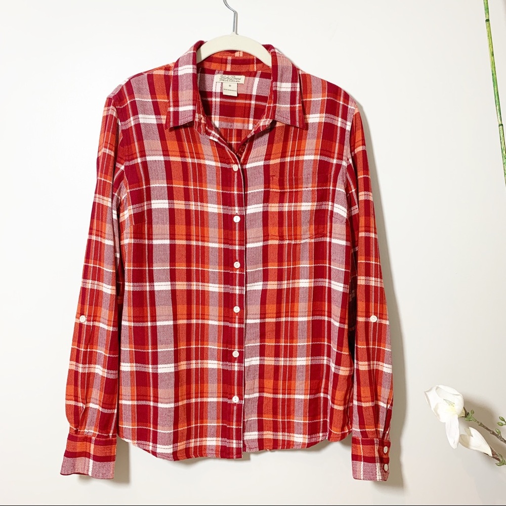 Lucky Brand Red Plaid Flannel Shirt